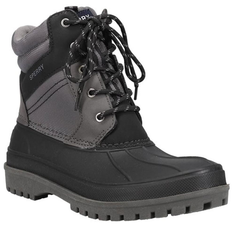 SPERRY Kids Storm Hopper Winter Boots Size 5 EU 37 Grey Black NWOB